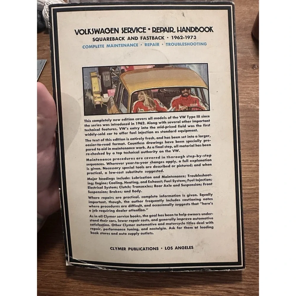 Volkswagen VW Squareback 1962-1973 Repair Service Manual Engine Wiring Diagrams
